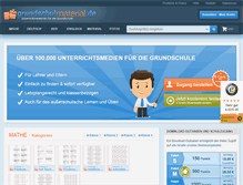 Tablet Screenshot of grundschulmaterial.de